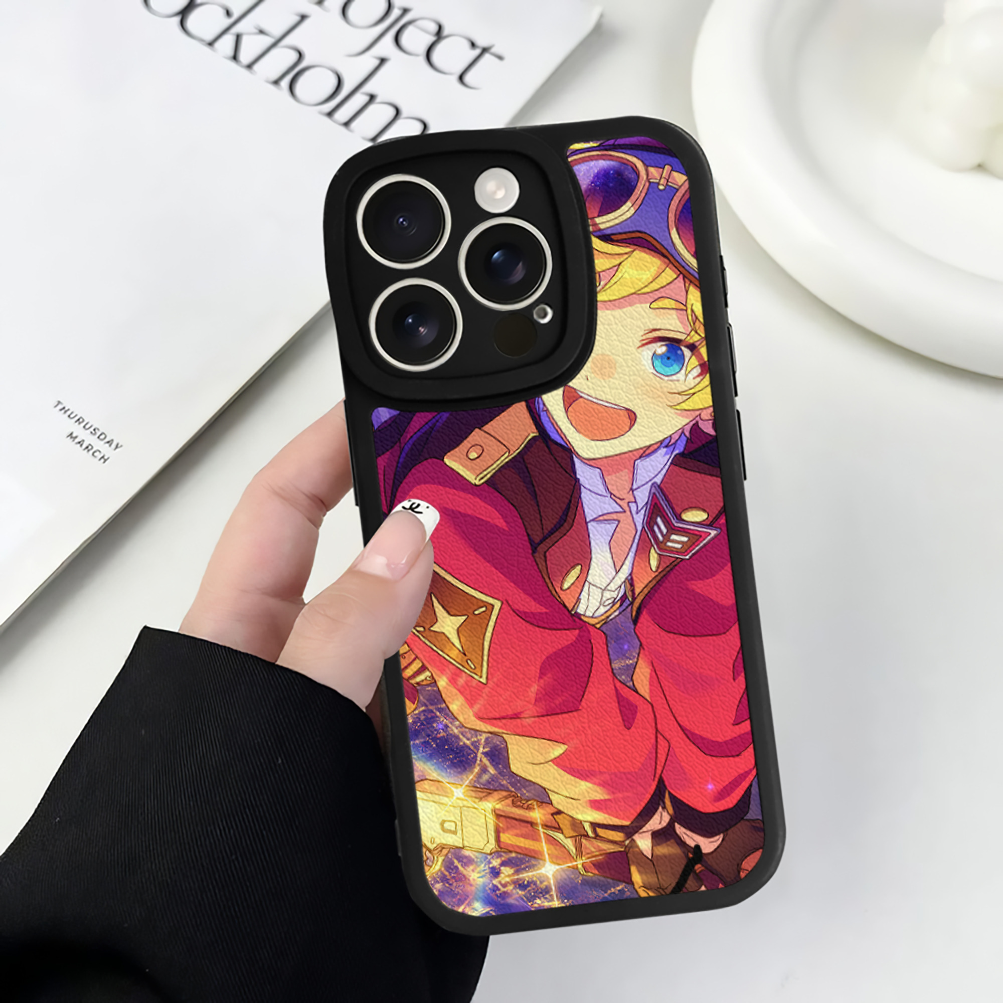 （画像用） あんさんぶるスターズ! Ensemble Stars 【iPhone 16シリーズ対応】シリコンスマホケース（レザー調） 材質：シリコン